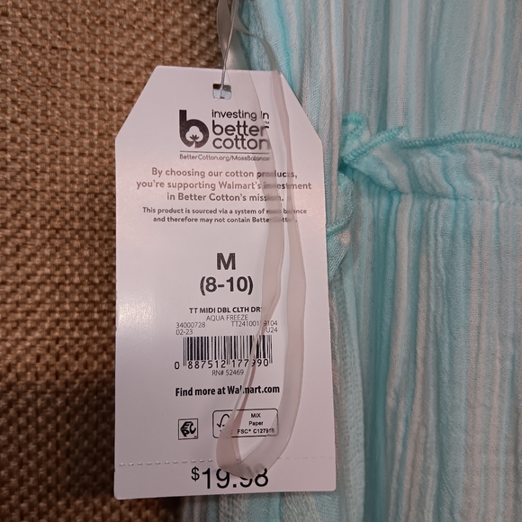 NEW Green Maxi Dress by Better cotton Medium - Picture 4 of 6